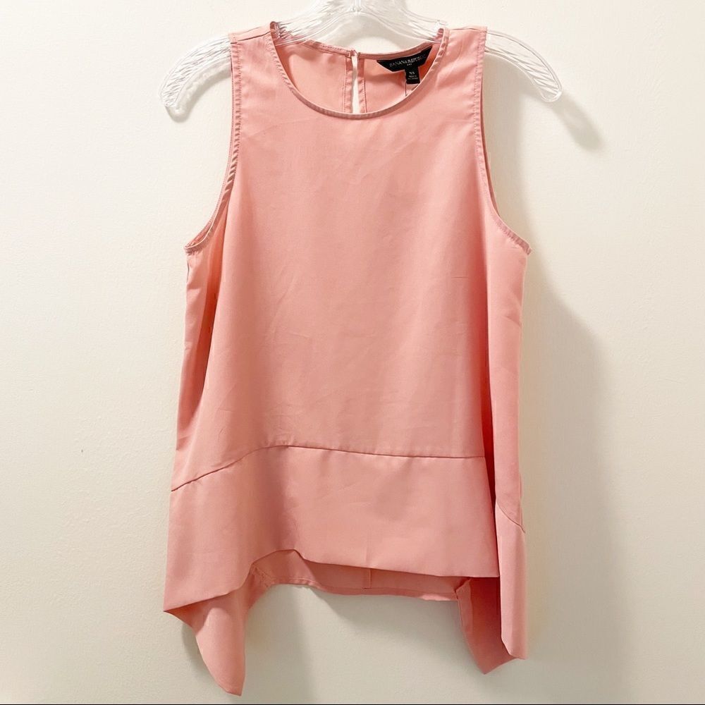 Banana Republic Pink Asymmetrical Sleeveless Blouse - Size XS